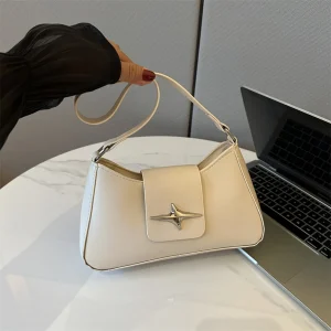 Women Classic Purses with Zipper Shoulder Bag PU Leather Sequin Y2K Outdoor Leisure Bag for Female