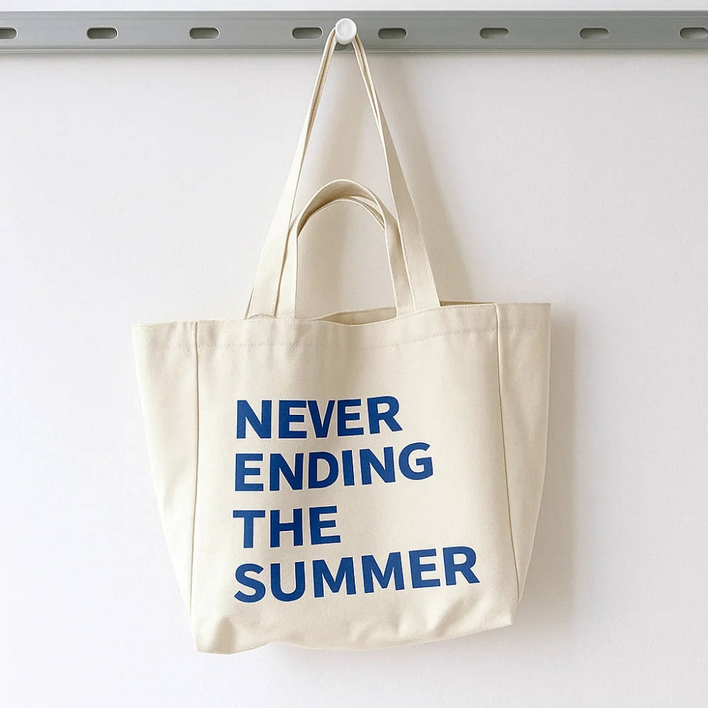 Large Capacity Letter Print Tote Bag Lightweigh Soft Literary Canvas Shoulder Bag Casual Commuting Woman Shoulder Bag Work - Image 2